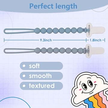 Stylish Silicone Pacifier Clips - Safe for Newborns