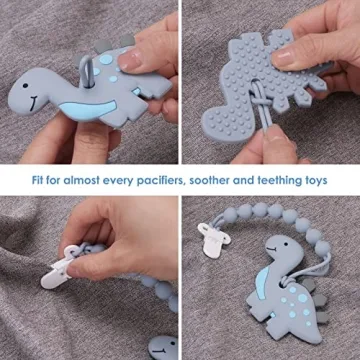 Stylish Silicone Pacifier Clips - Safe for Newborns