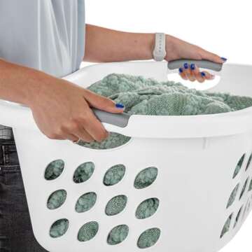 Durable Easy Carry Laundry Basket with Ventilation Holes