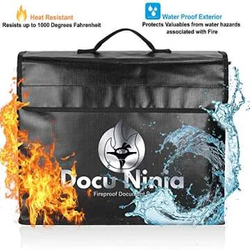 Waterproof Fireproof Document Bag for Home Safety