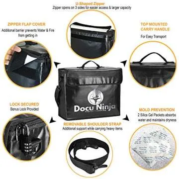 Waterproof Fireproof Document Bag for Home Safety