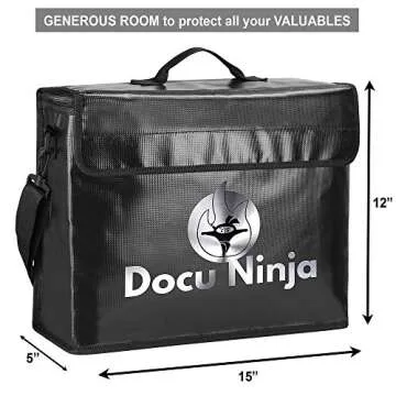 Waterproof Fireproof Document Bag for Home Safety