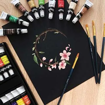 Ohuhu Acrylic Paint Set - 24 Vivid Colors for Art Projects