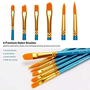 Ohuhu Acrylic Paint Set - 24 Vivid Colors for Art Projects