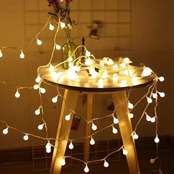 RaThun Globe String Lights - 49ft 100 LED Indoor-Outdoor Decor