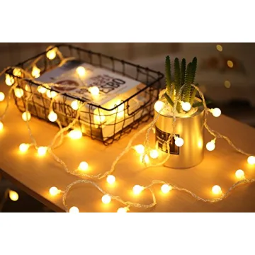 RaThun Globe String Lights - 49ft 100 LED Indoor-Outdoor Decor