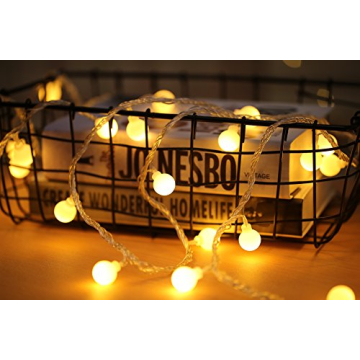 RaThun Globe String Lights - 49ft 100 LED Indoor-Outdoor Decor