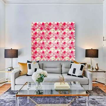 Bekka Bianka Flowers Wall (12 Packs) 3D Flower Wall Panel Silk Flowers for Wedding Backdrop, Event Decor, Bridal Shower, Baby Girls Room, Nursery, Rose Wall Decor, Pink Room Decor