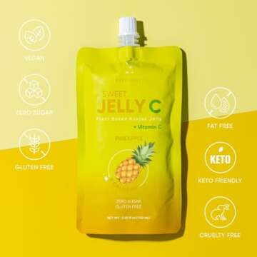 EVERYDAZE Sweet Jelly C Konjac Jelly | Pineapple | Vegan, Gluten Free, Sugar Free, Low Calorie | Hea...