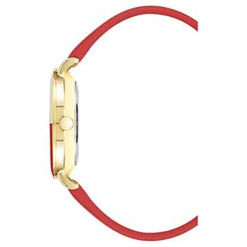 Nine West Women's Strap Watch, Red/Gold (NW/2346GPRD)