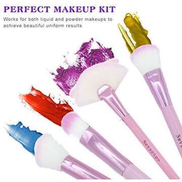 Makeup Brushes NEVSETPO 24pcs Synthetic Cosmetics Makeup Brush Set with Case Travel Organizer Full Face Makeup Kits for Foundation Blending Blush Concealer Eye Shadow (Pink)