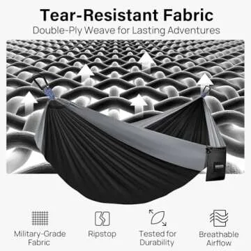 Lightweight Portable Camping Hammock 500 lbs Capacity