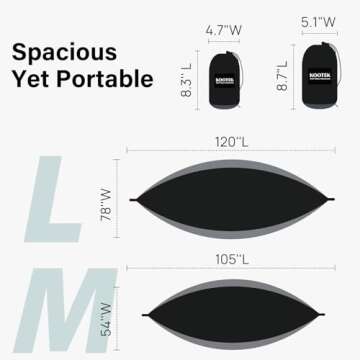 Lightweight Portable Camping Hammock 500 lbs Capacity