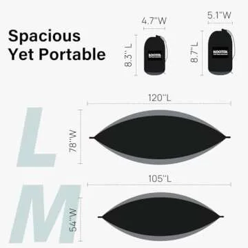 Lightweight Portable Camping Hammock 500 lbs Capacity