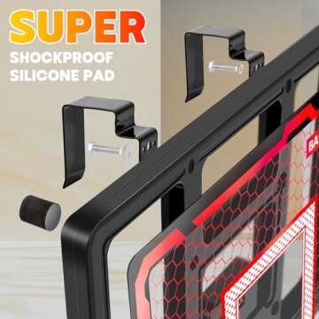 Indoor Basketball Hoop Toy for Kids, Pro Basketball Hoop Over The Door - Sports Gifts for Boys 6-12+ Year Old - Basketball Boys Toys Ages 6 7 8 9 10 11 12
