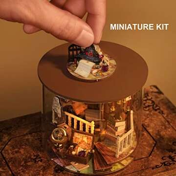 Spilay DIY Miniature Dollhouse Kit with LED and Dust Cover