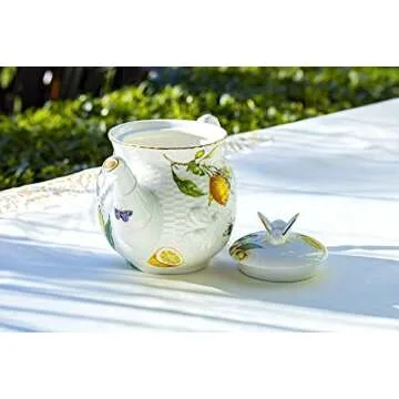 Grace Teaware Lemon Bee Fine Porcelain 11-Piece Tea Set