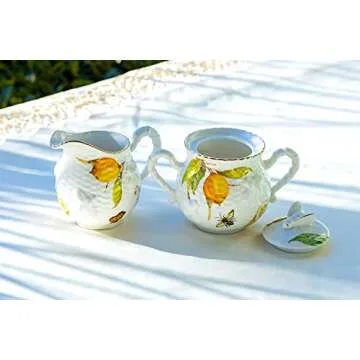 Grace Teaware Lemon Bee Fine Porcelain 11-Piece Tea Set