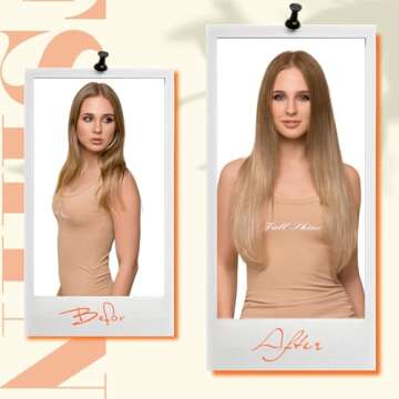 Fshine Invisible Wire Hair Extensions Real Human Hair Ombre Wire Human Hair Dark Brown to Brown Mix Ash Brown Secret Hairpiece Hair Extensions Clip ins Adjustable Fishing Line 20 Inch 80 Grams