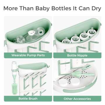 Momcozy Large Bottle Drying Rack for Easy Feeding