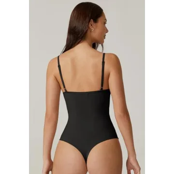 QINSEN Women's Sexy Cami Bodysuit for Effortless Style