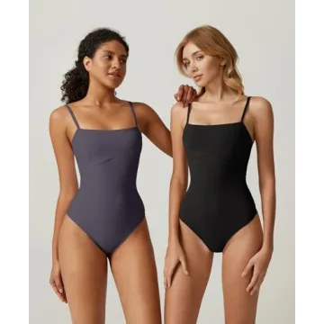 QINSEN Women's Sexy Cami Bodysuit for Effortless Style