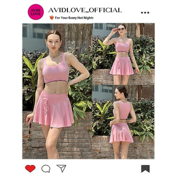 Avidlove Ruffled High Waist Mini Skirt for Women