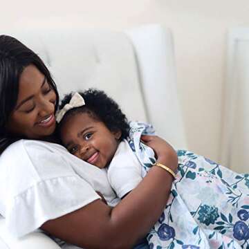 aden + anais Essentials Muslin Swaddle Blankets for Baby Girls and Boys, Newborn Receiving Blanket for Swaddling, 100% Cotton Baby Swaddle Wrap, 4 Pack, Flowers Bloom