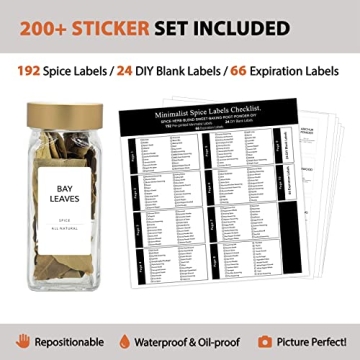 Elegant AYOUSIN 24 Spice Jars Set for Organized Kitchens