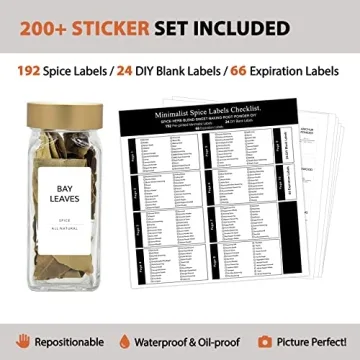 Elegant AYOUSIN 24 Spice Jars Set for Organized Kitchens