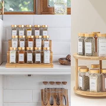Elegant AYOUSIN 24 Spice Jars Set for Organized Kitchens