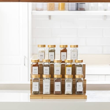 Elegant AYOUSIN 24 Spice Jars Set for Organized Kitchens