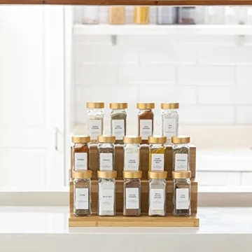 Elegant AYOUSIN 24 Spice Jars Set for Organized Kitchens