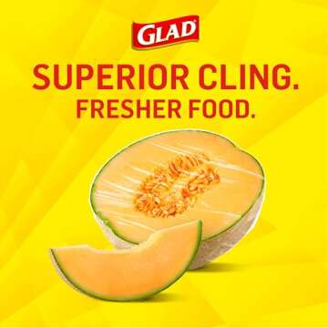 Glad Cling N Seal Plastic Food Wrap, 300 Square Foot Roll - 4 Pack (Package May Vary)