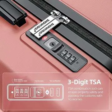 SHOWKOO Luggage Sets Expandable Durable Suitcases 3pcs