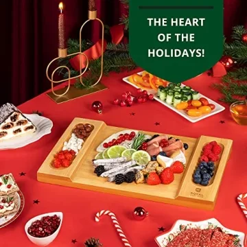 ROYAL CRAFT WOOD Charcuterie Board - Large Bamboo Serving Tray