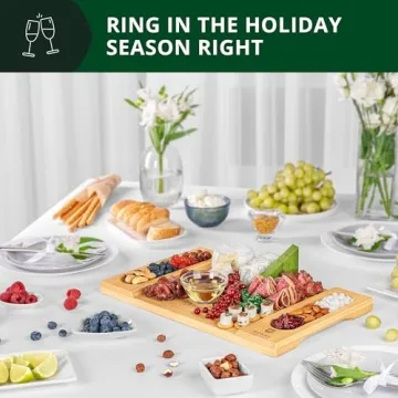 ROYAL CRAFT WOOD Charcuterie Board - Large Bamboo Serving Tray