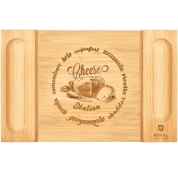 ROYAL CRAFT WOOD Charcuterie Board - Large Bamboo Serving Tray