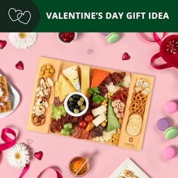 ROYAL CRAFT WOOD Charcuterie Board - Large Bamboo Serving Tray