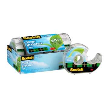 Scotch Magic Greener Tape, Invisible Tape for Fixing Paper, Office Supplies and Back to School Suppl...