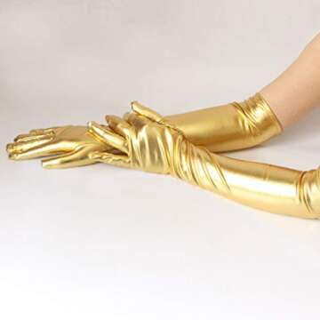 Elegant DreamHigh Satin Gloves for Women - 17" Long