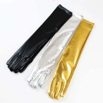 Elegant DreamHigh Satin Gloves for Women - 17" Long