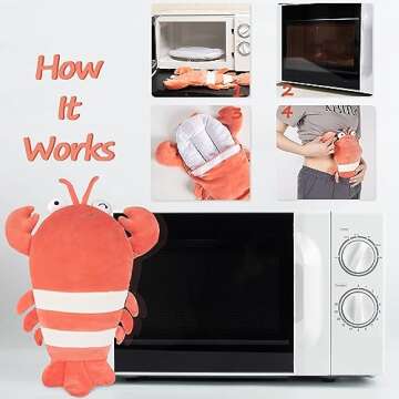 Infowush 15" Lobster Heating Pad for Cramps and More