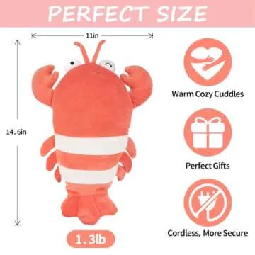 Infowush 15" Lobster Heating Pad for Cramps and More