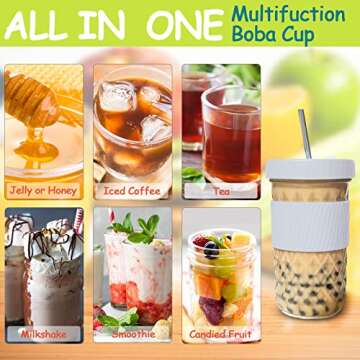 Stylish Reusable Smoothie and Tea Cups with Lids