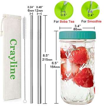 Stylish Reusable Smoothie and Tea Cups with Lids