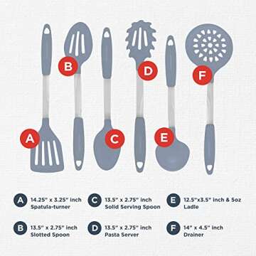 Culinary Couture Kitchen Utensils Set - Stylish & Durable