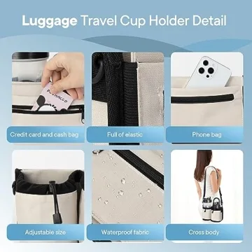 Convenient Extra Luggage Cup Holder for Travelers