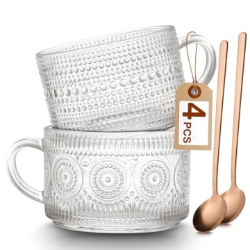 Elegant Mfacoy Vintage Coffee Mugs Set of 2 - Perfect for All Beverages and Occasions