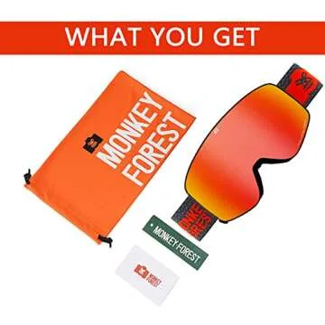 MONKEY FOREST Ski Goggles with Interchangeable Lens